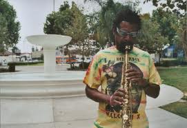 A musician in Leimert Park.