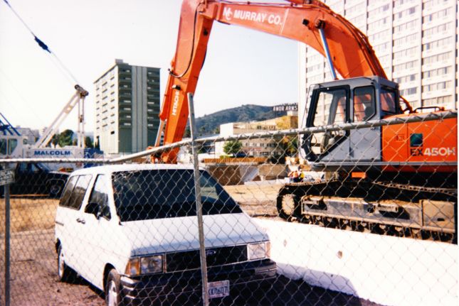 The construction site, again facing west.