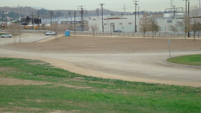 ...and industrial area lies on one side...