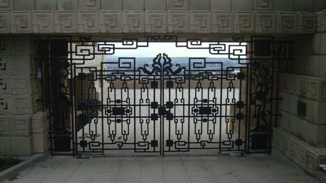 The gate at the driveway.