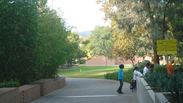 A view of the park from the museum plaza.