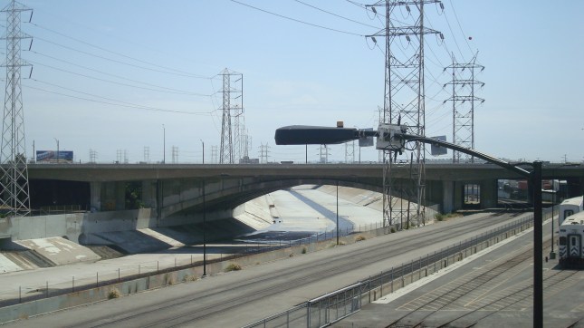 A view of the First Street Bridge.