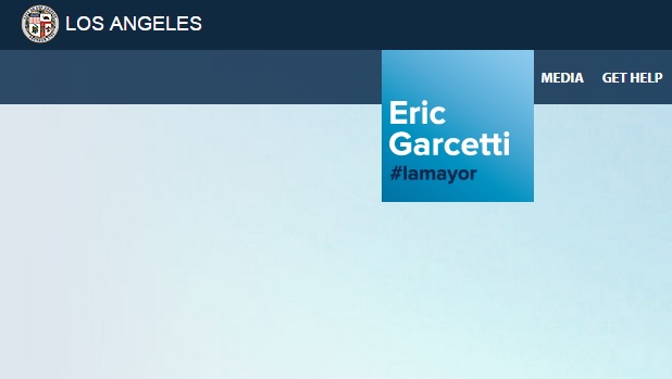 Screen shot from the home page for the Mayor's Office
