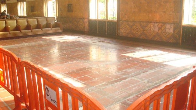 The place where the newsstand used to be.