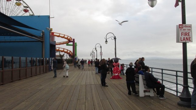 People hanging out on the pier.