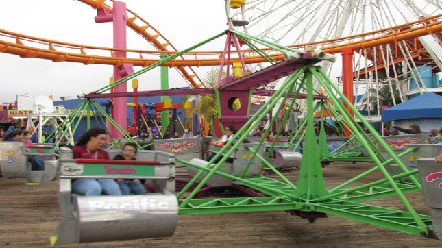 Spinning out on the Scrambler.