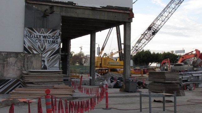 A view of the site facing Fairfax.