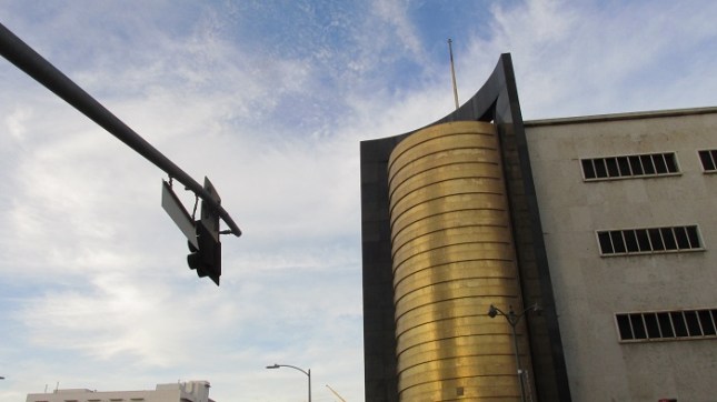 The corner of the building at Wilshire and Fairfax.