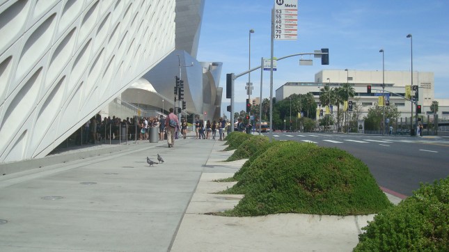The front of the building on Grand Ave.