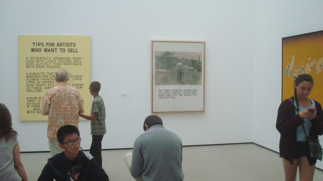 Art you can read, from John Baldessari and Ed Ruscha.