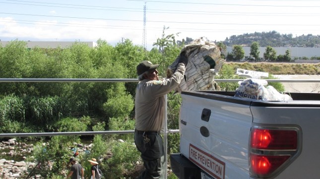 And this guy threw them in the back of a truck.