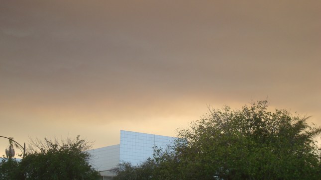 A view of the sky from Riverside Dr. on Saturday.