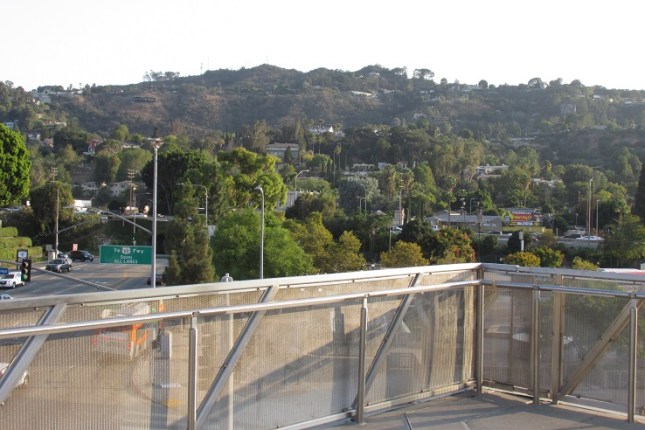 A view of the Hollywood Hills.