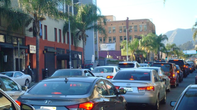Rush hour on Cahuenga, July 2014.