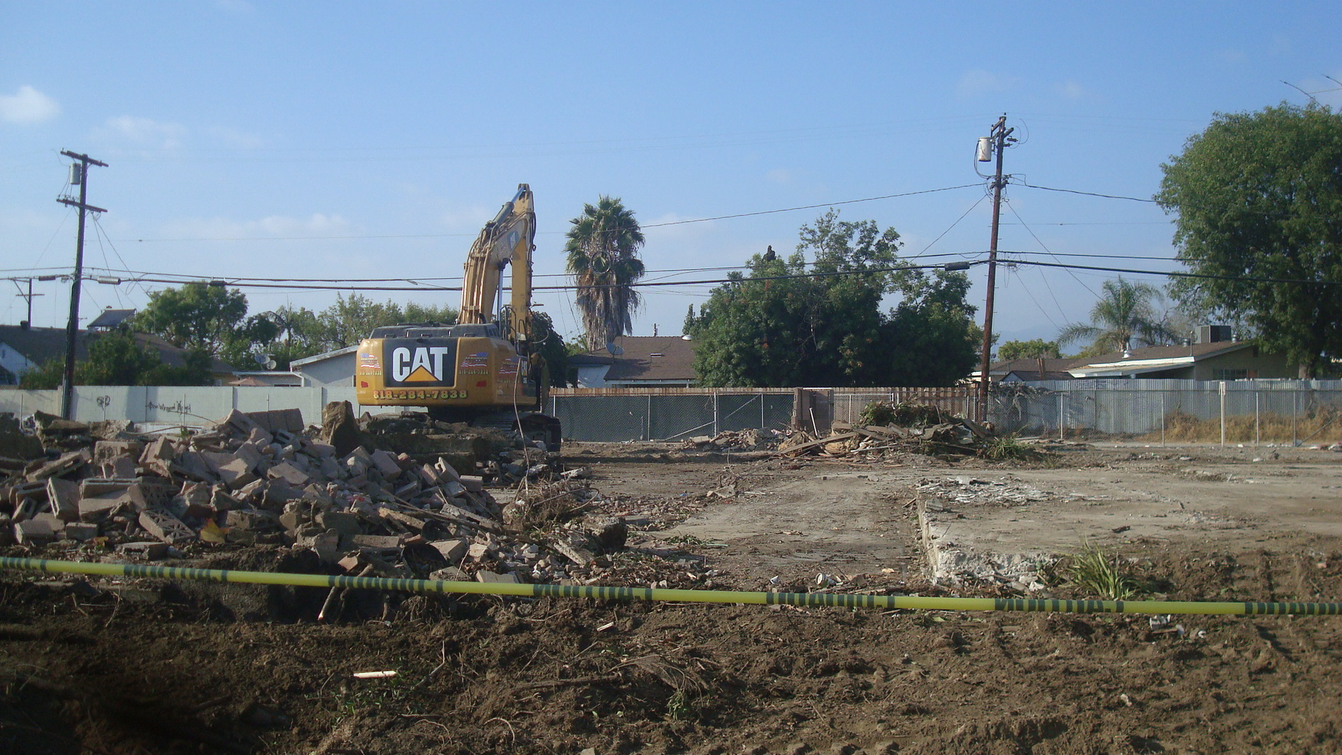 Demolition of the houses on Roscoe.